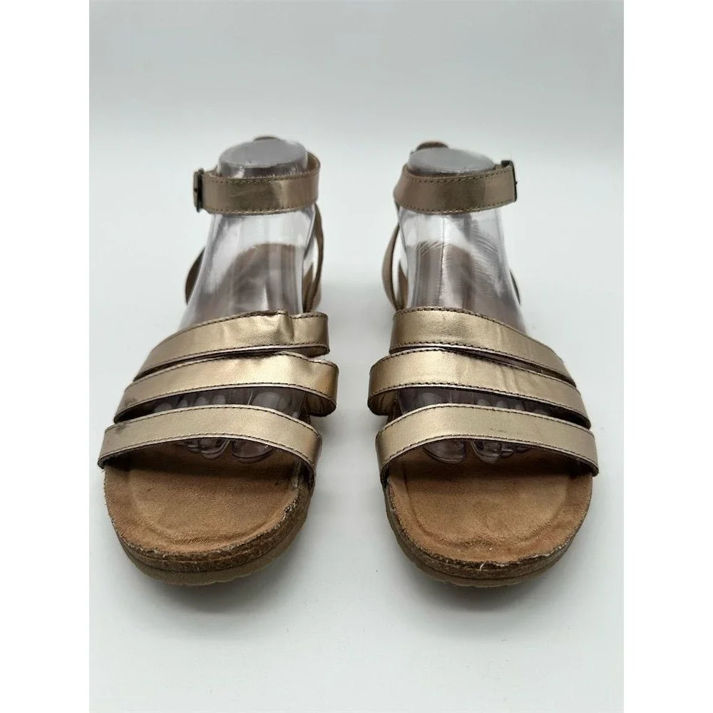 Earth Origins Leesa Women's Silver Ankle Strap Sandals Size 8‎ Casual